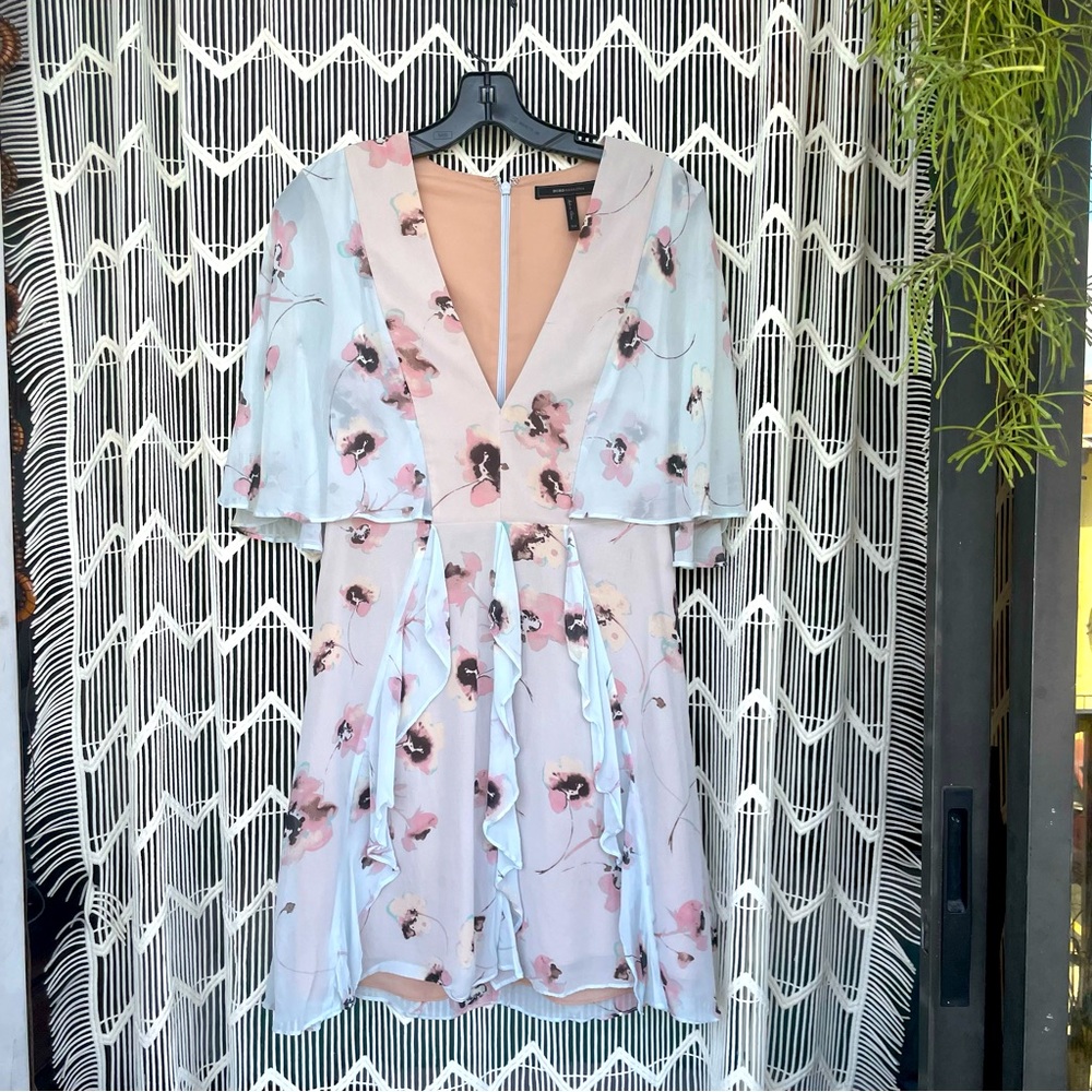 BCBGMAXAZRIA mini ruffle dress
